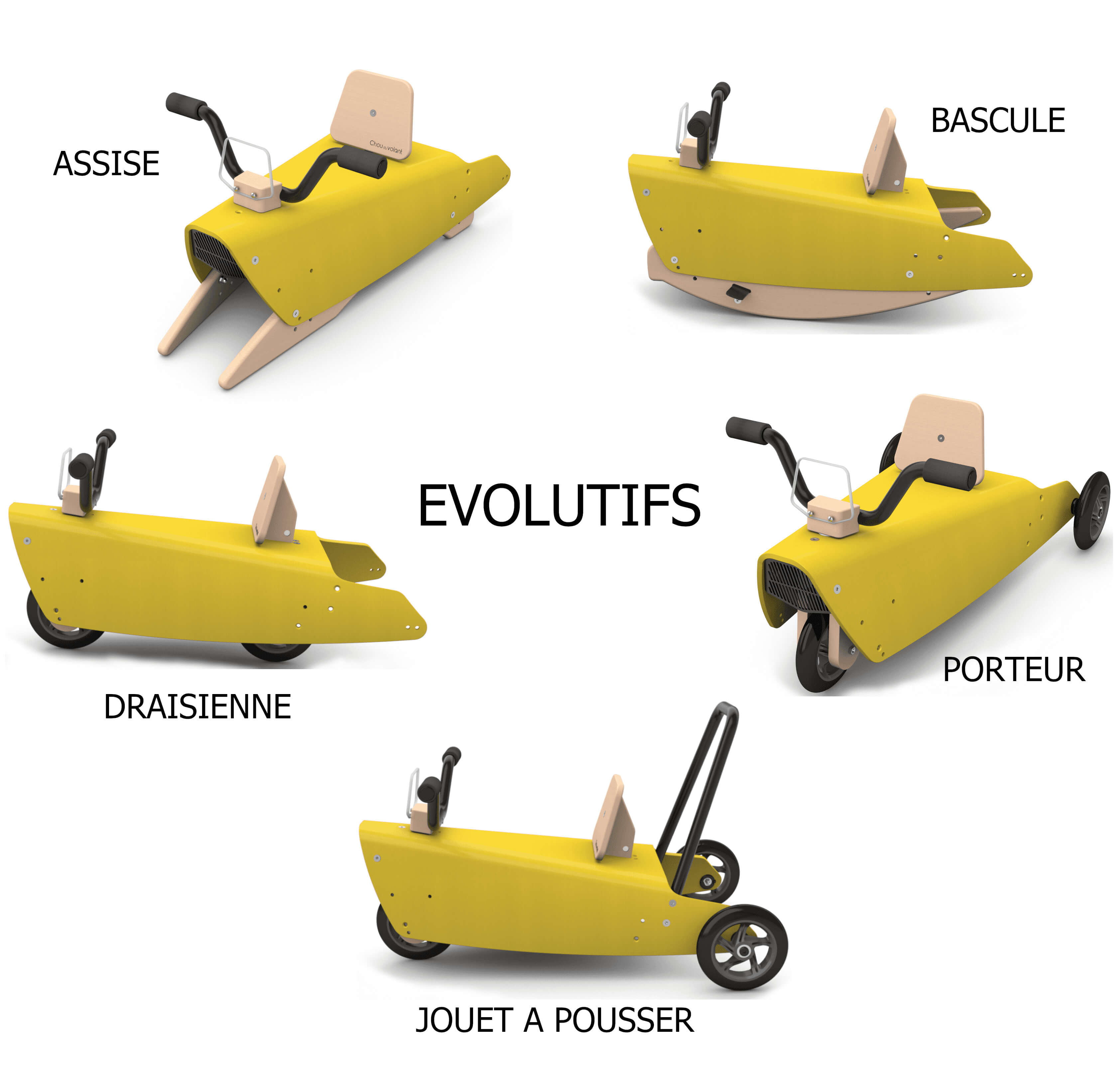 trooteur porteur bébé évolutif auto